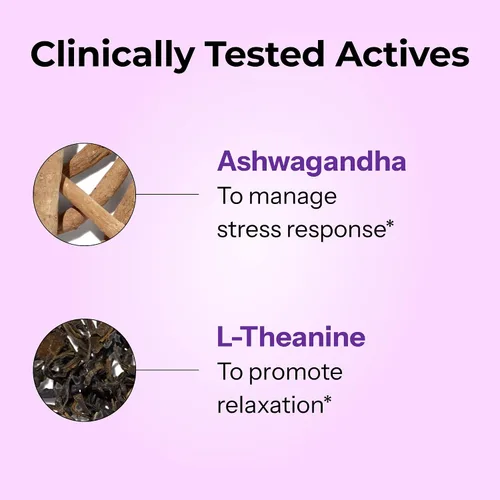 Vista 4 de HUM Calm Ashwagandha - Gomitas para mujeres y hombres, suplementos de L-teanina Ashwagandha para relajación diaria y apoyo de claridad, fórmula