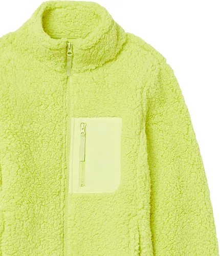 Vista 5 de Tienda Essentials - Chaqueta de forro polar sherpa, de manga larga con cremallera completa, para mujer