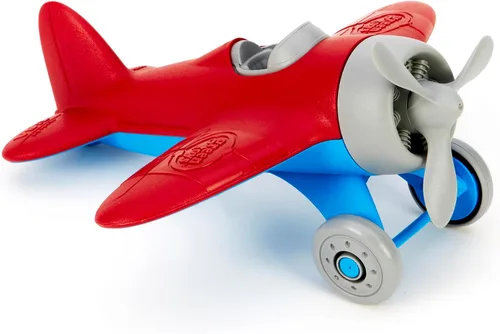 Vista 2 de Green Toys Avión - Libre de BPA, libre de ftalatos, avión aero rojo para mejorar el conocimiento aeronáutico de los niños. Juguetes