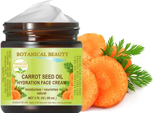 Vista 2 de Botanical Beauty CREMA FACIAL HIDRATACIÓN DE ACEITE DE SEMILLAS DE ZANAHORIA PARA PIELES NORMALES, SECAS Y SENSIBLES. Protección contra la sequedad.