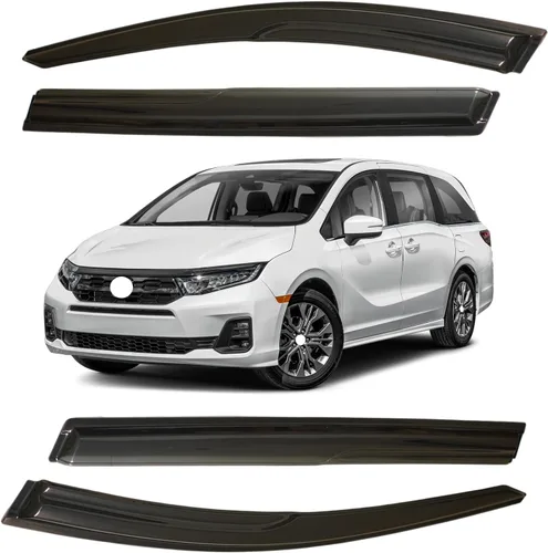Vista 29 de Viseras para ventanas para Mazda 3 Sedán 4 puertas 2004 2005 2006 2007 2008 2009 estilo JDM Mugen, deflector de viento, protector solar y de lluvia