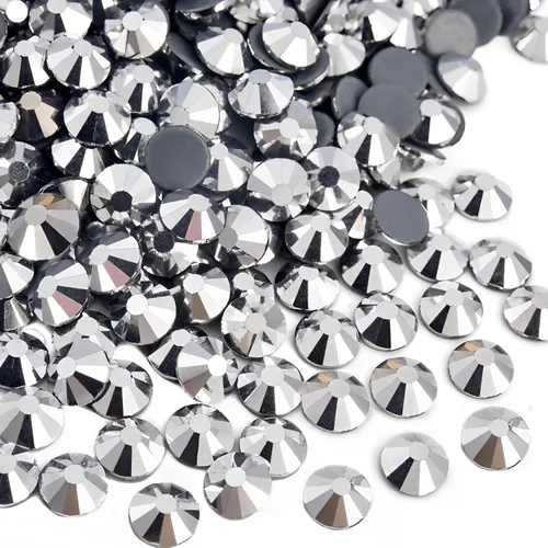 Vista 26 de Jollin Hot Fix - Diamantes de imitación de cristal con parte trasera plana, gemas de diamantes de imitación de 0.079 pulgadas