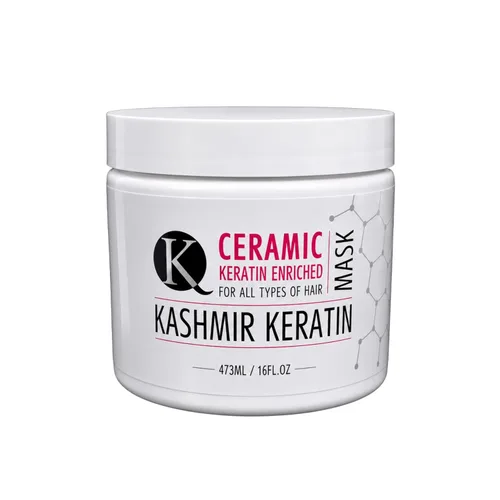 Vista 8 de Kashmir Keratin Mascarilla de cerámica para el cabello (8 onzas), tratamiento avanzado de reparación de queratina profunda para cabello seco, dañado