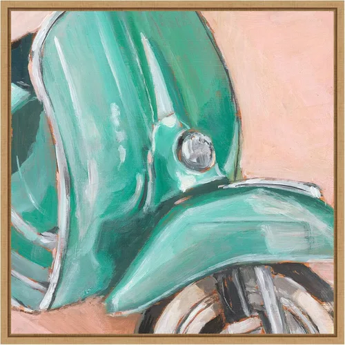 Vista 10 de Amanti Art Framed Canvas Wall Art 16x16 Retro Scooter IV by Ethan Harper, Framed Wall Art Canvas, Transportation Artwork, Traditional Decor, Small