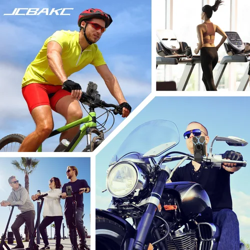 Vista 7 de Soporte de enchufe para bicicletas, motocicletas, scooters, manillar de cinta de correr, soporte de teléfono de bicicleta para enchufe básico