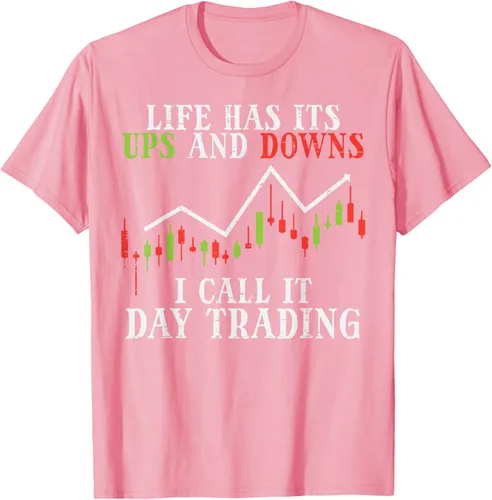 Vista 102 de Life Ups And Downs Day Trading Crypto Stock Market Trader T-Shirt, Negro