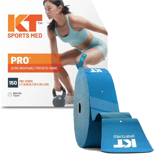 Vista 10 de KT Tape, PRO Synthetic Elastic Kinesiology Athletic Tape, 150 Count, 10” Precut Strips