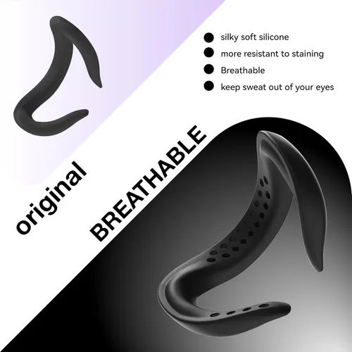Vista 7 de APEXINNO VR Silicone Face Pad Cover and Replaceable Breathable Face Cover for Meta Quest 3 Accessories