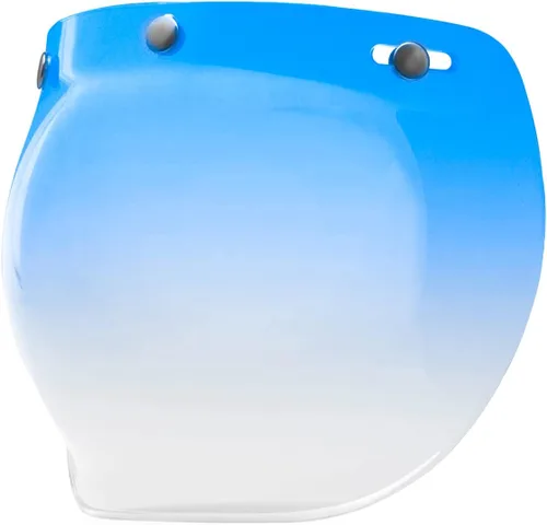 Vista 11 de GDM Casco de moto Bubble Shield 3-Snap Button Flip Up Down Universal (Ámbar degradado)