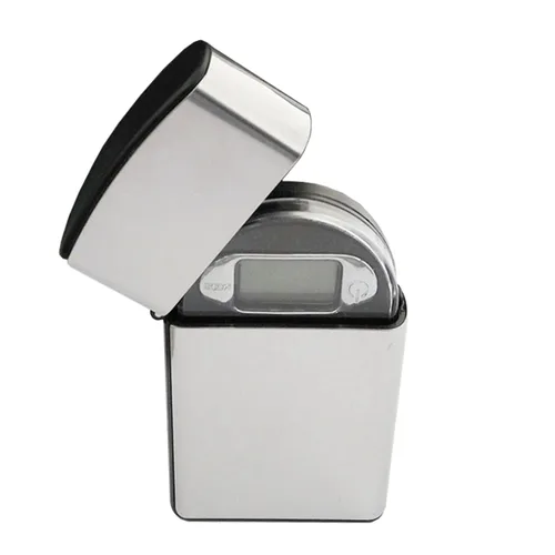 Vista 5 de Báscula de bolsillo de precisión 3.53 oz/0.00 oz Escala digital de gramos pequeña escala de hierbas Mini báscula de alimentos Escala de joyería G Oz