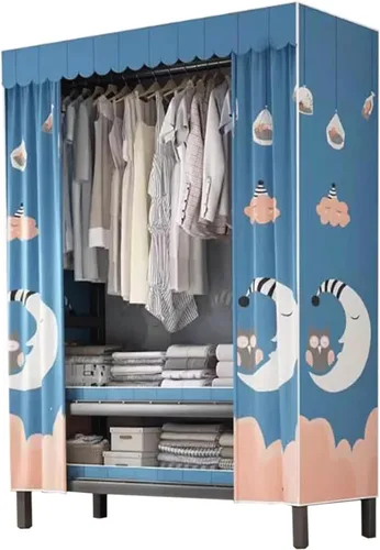 Vista 8 de large closets Portable Wardrobe Closet with Thick Cloth Cover Clothes Closet for Bedroom Storage Closet Metal Frame Wardrobe Closet Space-saving