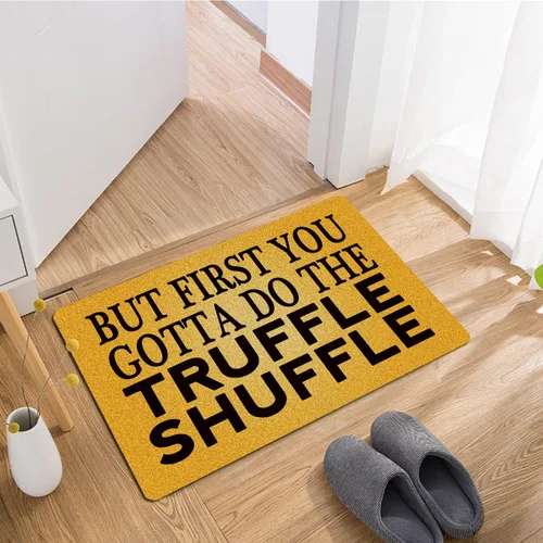 Vista 5 de FunXiLin Divertido tapete de bienvenida (23.6 x 15.7 pulgadas) tapete antideslizante de regalo personalizado para decoración del hogar en puerta