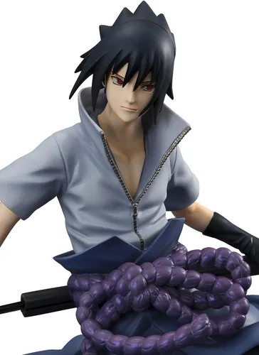 Vista 4 de Megahouse Naruto Shippuden: Figura de PVC de la serie GEM de Sasuke Uchiha