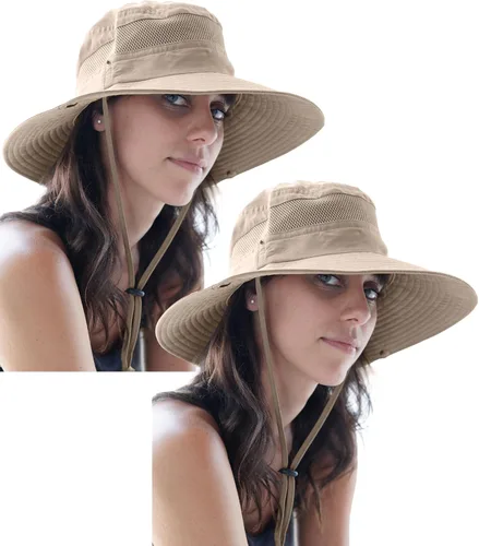 Vista 9 de GearTOP Safari Hat for Men Sun Hats for Women UV Protection UPF 50+ Fishing, Gardening, Hiking Hat (22-23 1/2")