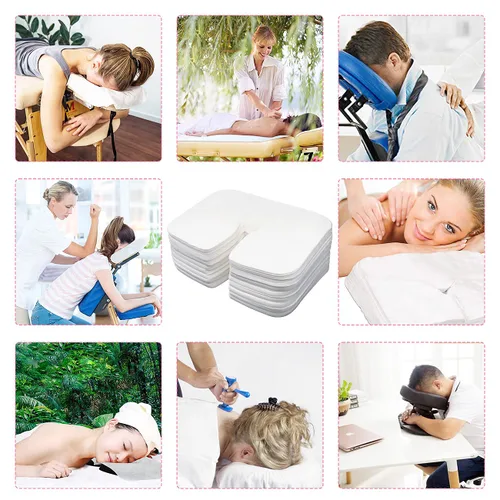 Vista 7 de 200 fundas desechables de algodón de grado médico, fundas para reposacabezas para mesas de masaje, sillas de masaje de 14.17 x 10.6 pulgadas