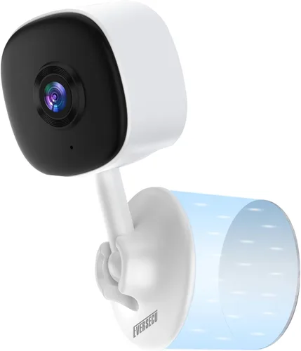 Vista 10 de EVERSECU Cámara de seguridad magnética 2K para el hogar, visión nocturna, cámara compacta para mascotas con aplicación de teléfono, detección