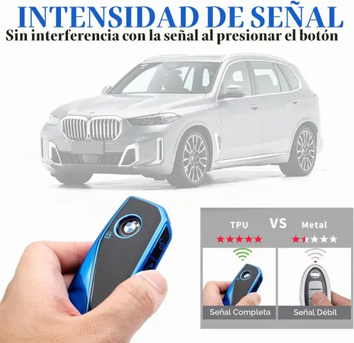 Vista 5 de Creativity Para BMW X5 Cubierta de llave y accesorios para llavero (juego Azul (combinación)