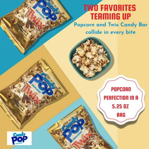Vista 5 de Candy Pop TWIX Palomitas de maíz recubiertas de caramelo (bolsas de 5.25 onzas, 1 paquete)