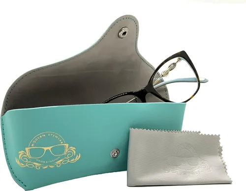 Vista 7 de Modern Eyewear Funda de cuero para gafas de sol portátil para mujeres y hombres