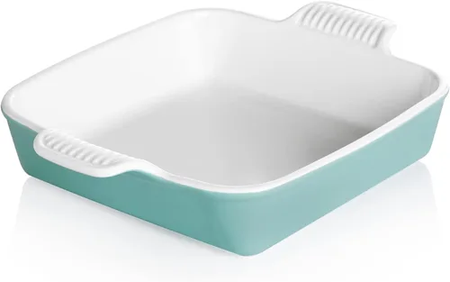 Vista 19 de Sweejar Plato de Cerámica para Hornear, Bandeja Rectangular Pequeña para Hornear con Asas Dobles, 20 Oz para Cocinar, Brownie, Cocina, 6.5 x 4.9 x