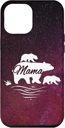 Vista 26 de Mama Bear with 2 Cubs Space Stars Galaxy Mama Bear Case for iPhone 17