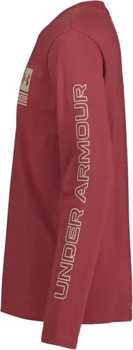 Vista 2 de Under Armour Camiseta de manga larga para niños, elegante cuello redondo, bonito ajuste completo