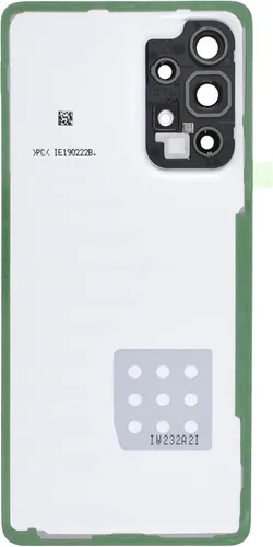 Vista 2 de Cubierta de panel trasero de plástico blanco para Samsung Galaxy A53 5G con marco de cámara trasera Cubierta de vidrio de la cámara trasera Kit