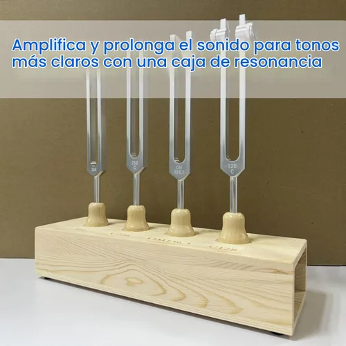 Vista 2 de MIMIRACLE Juego de diapasones de resonancia para curación con caja