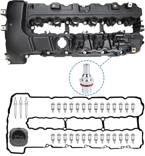 Vista 8 de MITZONE Kit de tapa de válvula de aluminio N54 Compatible con 2007-2016 BMW 1 series M 135i 335i 335is 535i 535xi 740i 740Li x6 z4 xDrive 3.0L