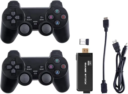 Vista 9 de Swallow Wireless Game Joystick Controller, HDMI 4K Game Stick Dobles Wireless Video Game Console Sistema de código abierto 64GB 10000 Juegos gratis