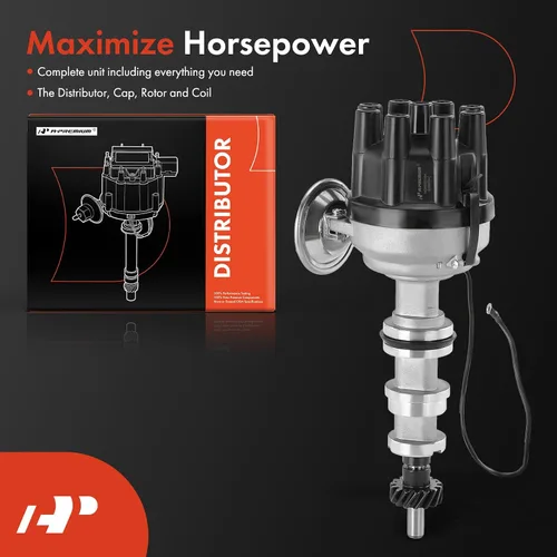 Vista 2 de A-Premium Distribuidor de encendido con tapa y rotor compatible con Ford F-100, F-250, F-350, Mustang, Galaxie, LTD, Skyliner, M-400, Victoria & AC
