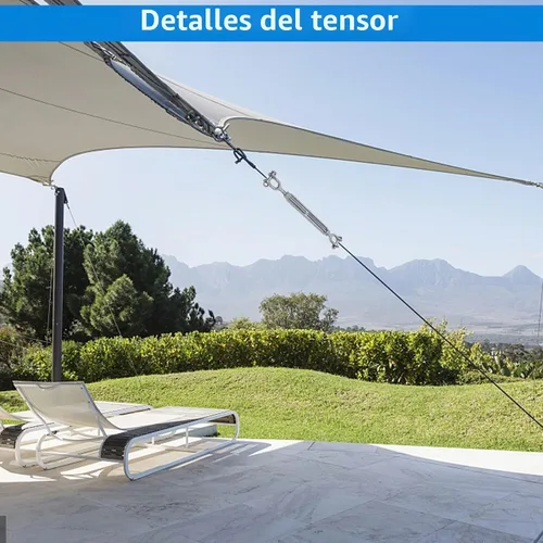 Vista 5 de Tensor de mandíbula a mandíbula de acero galvanizado sumergido en caliente - Tensor de servicio pesado, diámetro roscado de 1/2" x 18, límite