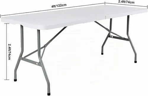 Vista 5 de FORLIFE - Funda de mesa de elastano, mantel ajustado de 4 pies para mesas rectangulares, funda elástica para patio, universal para bodas, banquetes