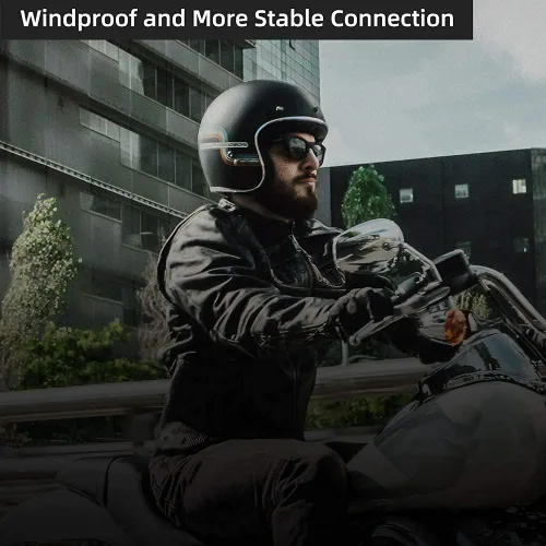 Vista 8 de Auriculares Bluetooth para casco de motocicleta, auriculares al aire libre, auriculares deportivos impermeables, altavoces manos libres, control