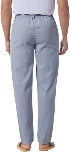 Vista 13 de Pantalones casuales de lino de algodón para hombre, pantalones sueltos de playa, pantalones largos de yoga ligeros