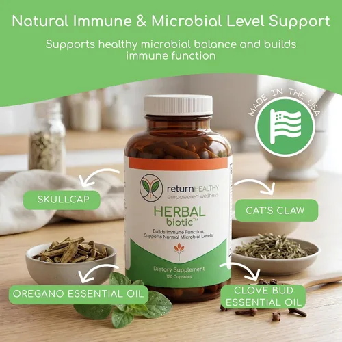 Vista 2 de Biotico herbario, vitaminas de apoyo inmunológico, refuerzo natural del sistema inmunológico para adultos, suplemento de apoyo inmunológico