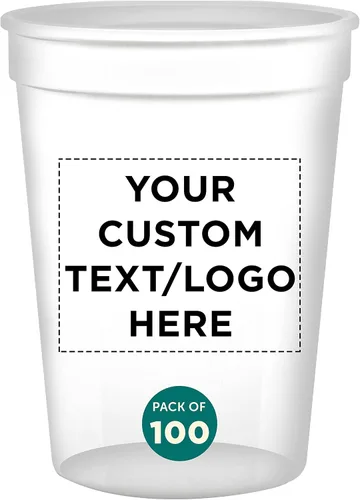 Vista 15 de DISCOUNT PROMOS Vasos de plástico personalizados + tamaño de 12 onzas + diseño de fiesta desechable + juego a granel (10, 50 o 100) ideal