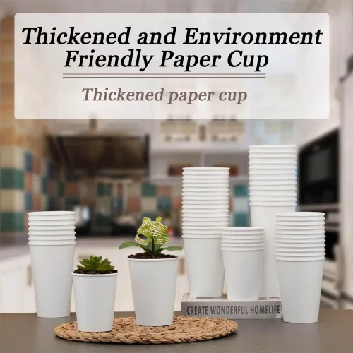 Vista 4 de Lamosi Paquete de 240 tazas de papel de 10 onzas, tazas de café desechables de 10 onzas, tazas para bebidas calientes/frías para agua, jugo o té