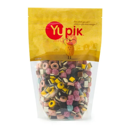Vista 3 de Yupik Mini regaliz Allsorts con sabor natural, 2.2 libras, paquete de 1