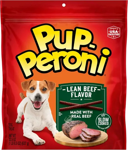 Vista 10 de Pup-Peroni Golosinas para perros, sabor a carne magra, 22.5 onzas, hechas con carne de res real, 90% libre de grasa