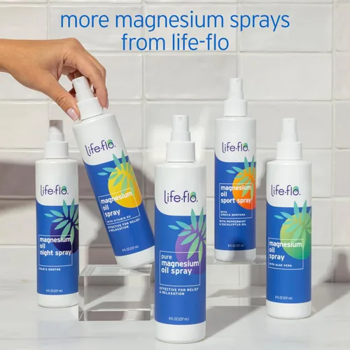 Vista 6 de Life-flo Spray deportivo de aceite de magnesio – Spray de aceite de cloruro de magnesio calmante para pies, piernas y músculos, aplicación tópica