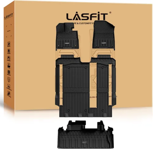 Vista 32 de LASFIT Alfombrillas para Toyota Tacoma 2005-2011 (solo compatible con DoubleCab AutoTran)