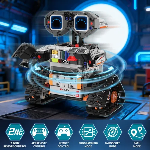 Vista 5 de WINGIFT Kit de construcción de robot STEM para niños, control remoto 5 en 1 y juego controlado por aplicación, juegos de construcción STEM, robot