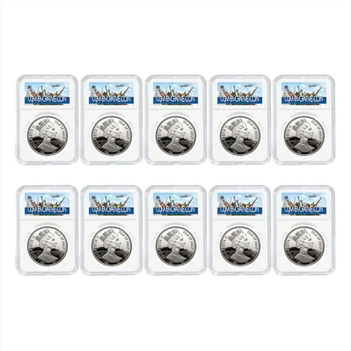 Vista 2 de Paquete de 10 soportes protectores de monedas de 0.709 in para caja de colección de grado NGC PCGS