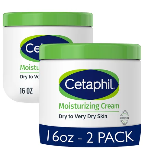 Vista 13 de Cetaphil Hidratante facial y corporal, crema hidratante para piel seca a muy seca, sensible, paquete de 12 unidades, sin fragancia, no comedogénica