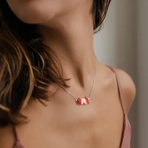 Vista 3 de MJartoria Gargantilla y pulsera de piedra natural con signo del zodiaco para mujer, collar de cristales, pulsera de horóscopo, cristales de piedras