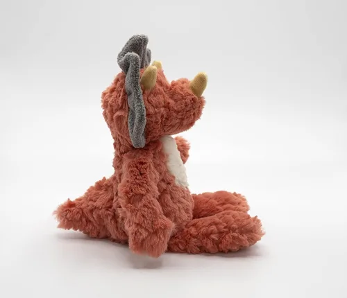 Vista 4 de Mary Meyer Masilla de peluche para cuarto de bebé, juguete suave, 11 pulgadas, dinosaurio coral