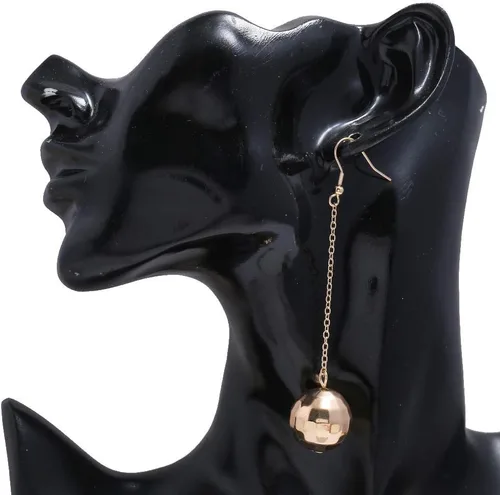 Vista 2 de 2 pares de aretes de bola de discoteca para mujer, aretes de Halloween de los años 70, aretes de bola geométricos 3D, accesorios de disfraz