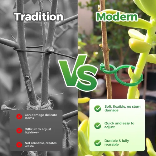 Vista 3 de Clips de soporte para plantas, clip de plástico seguro para plantas, clips de enrejado para tomate, uva, vid, verduras, clip de fijación de plantas