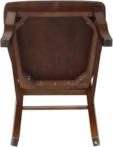 Vista 9 de International Concepts Madrid - Silla con respaldo de escalera, color espresso